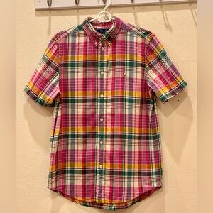 Polo Ralph Lauren Big Boys' Cotton Madras Shirt, XL (18/20)